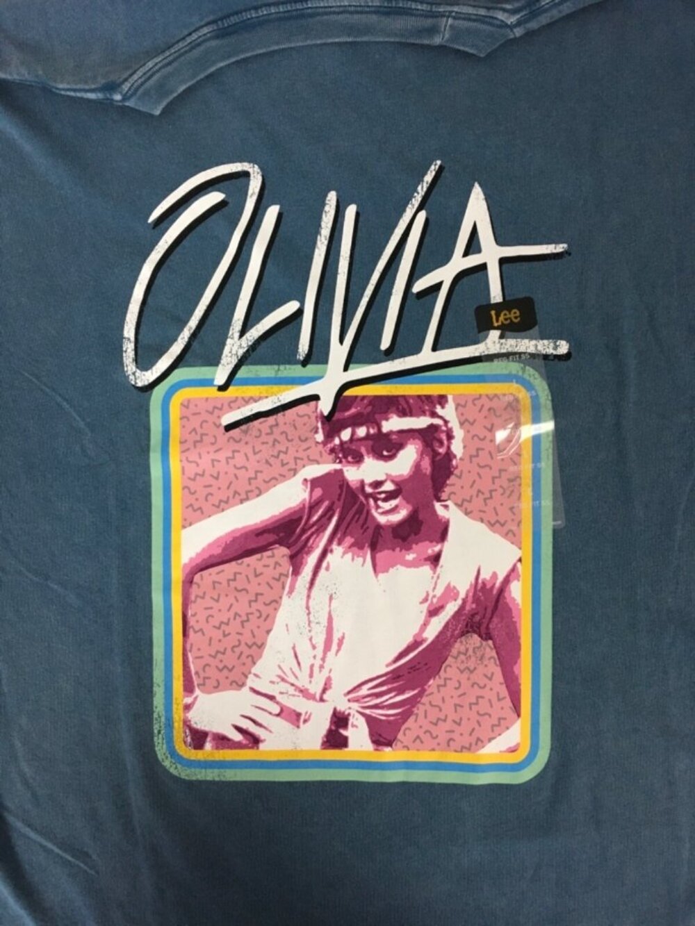 Olivia Newton Johns Physical T shirt Size L Blue Lee Classic Fit New with Tags